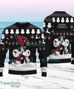 Snoopy And Friend Arizona Cardinals Christmas Ugly Sweater 3D For Fans