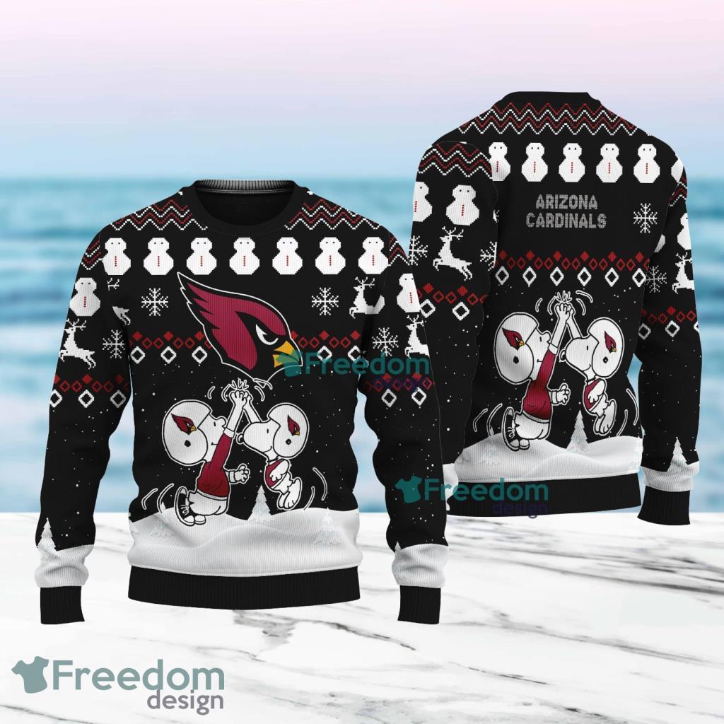 Snoopy And Friend Arizona Cardinals Christmas Ugly Sweater 3D For Fans image Snoopy And Friend Arizona Cardinals Christmas Ugly Sweater 3D For Fans Product Photo 1