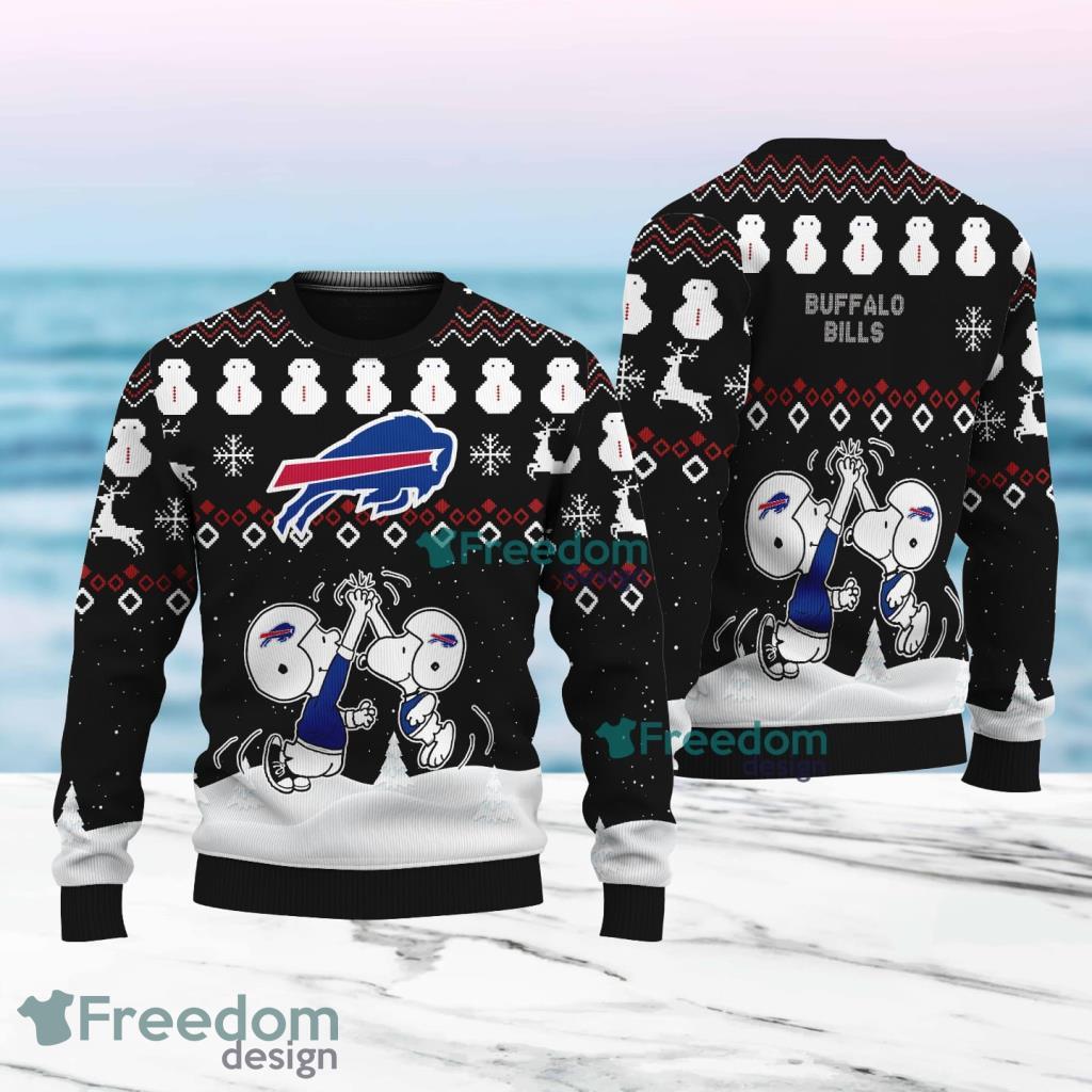 Snoopy And Friend Buffalo Bills Christmas Ugly Sweater 3D For Fans image Snoopy And Friend Buffalo Bills Christmas Ugly Sweater 3D For Fans Product Photo 1
