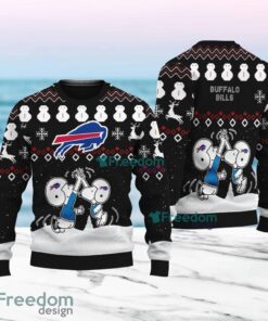 Snoopy And Friend Carolina Panthers Christmas Ugly Sweater 3D For Fans