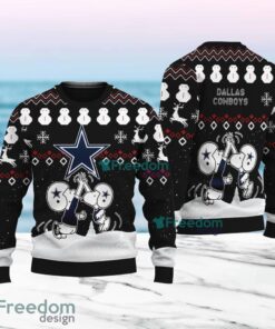 Snoopy And Friend Dallas Cowboys Christmas Ugly Sweater 3D For Fans