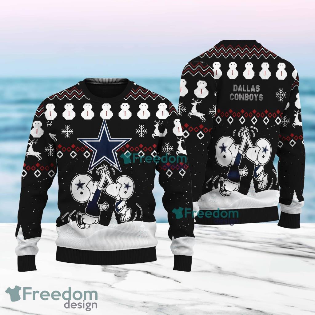 Snoopy And Friend Dallas Cowboys Christmas Ugly Sweater 3D For Fans image Snoopy And Friend Dallas Cowboys Christmas Ugly Sweater 3D For Fans Product Photo 1