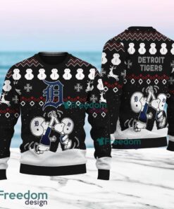 Snoopy And Friend Detroit Tigers Christmas Ugly Sweater 3D For Fans