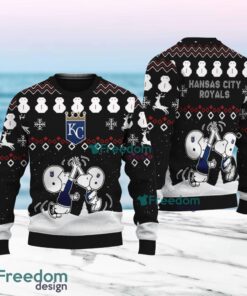 Snoopy And Friend Kansas City Royals Christmas Ugly Sweater 3D For Fans
