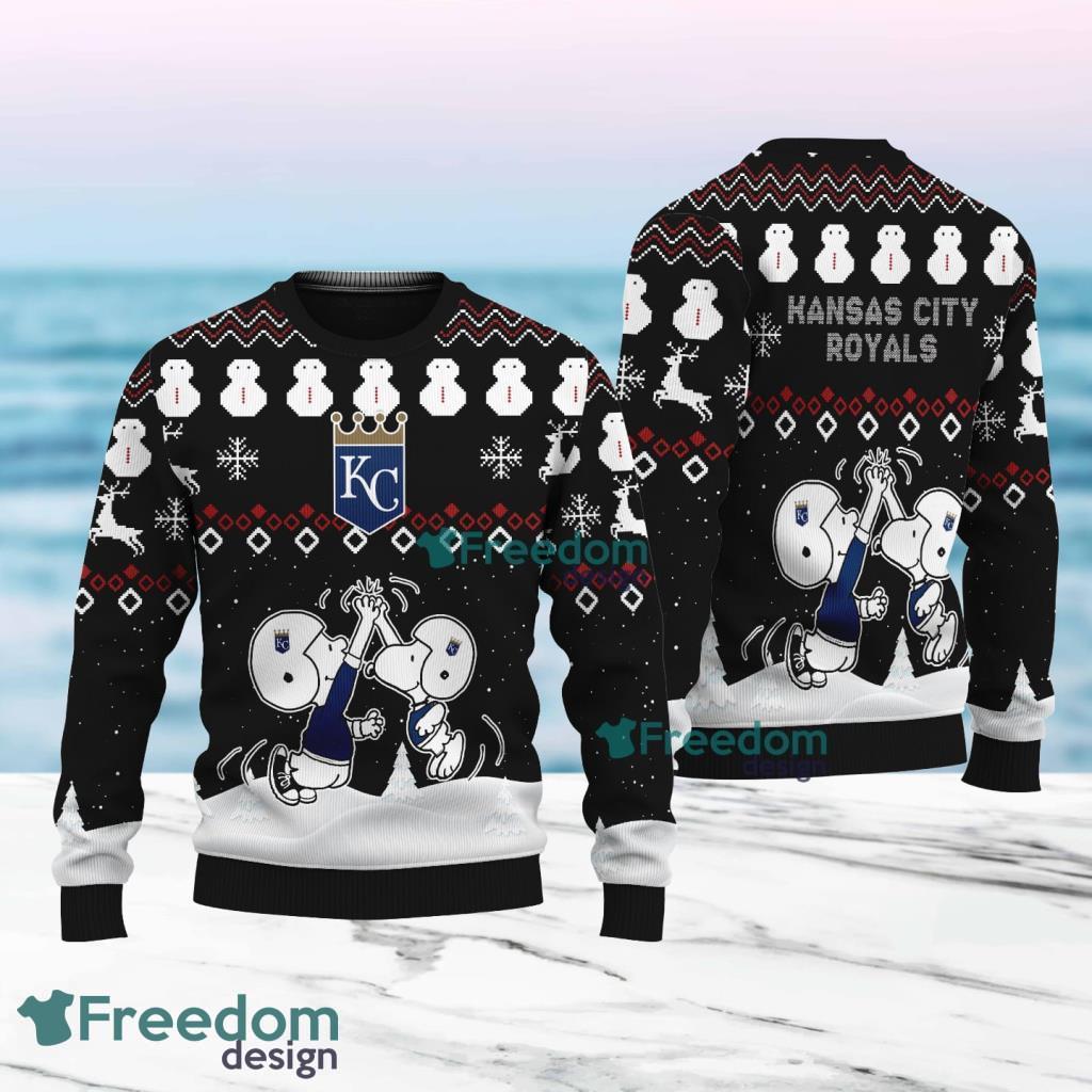 Snoopy And Friend Kansas City Royals Christmas Ugly Sweater 3D For Fans image Snoopy And Friend Kansas City Royals Christmas Ugly Sweater 3D For Fans Product Photo 1