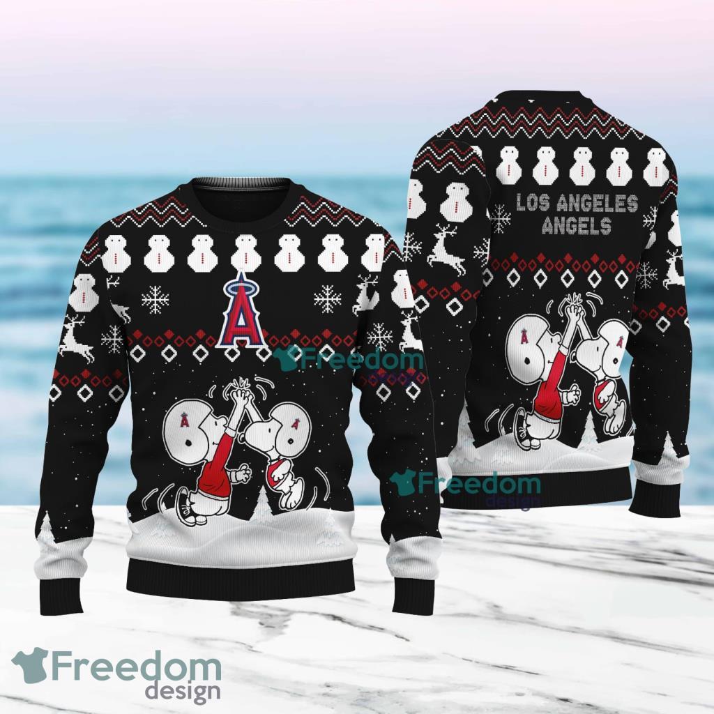 Snoopy And Friend Los Angeles Angels Christmas Ugly Sweater 3D For Fans image Snoopy And Friend Los Angeles Angels Christmas Ugly Sweater 3D For Fans Product Photo 1