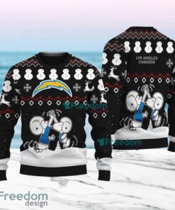 Snoopy And Friend Los Angeles Chargers Christmas Ugly Sweater 3D For Fans