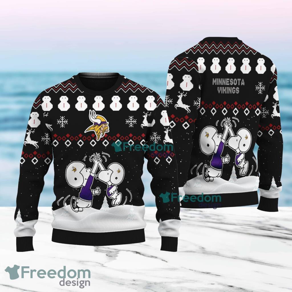 Snoopy And Friend Minnesota Vikings Christmas Ugly Sweater 3D For Fans image Snoopy And Friend Minnesota Vikings Christmas Ugly Sweater 3D For Fans Product Photo 1