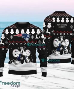 Snoopy And Friend New England Patriots Christmas Ugly Sweater 3D For Fans