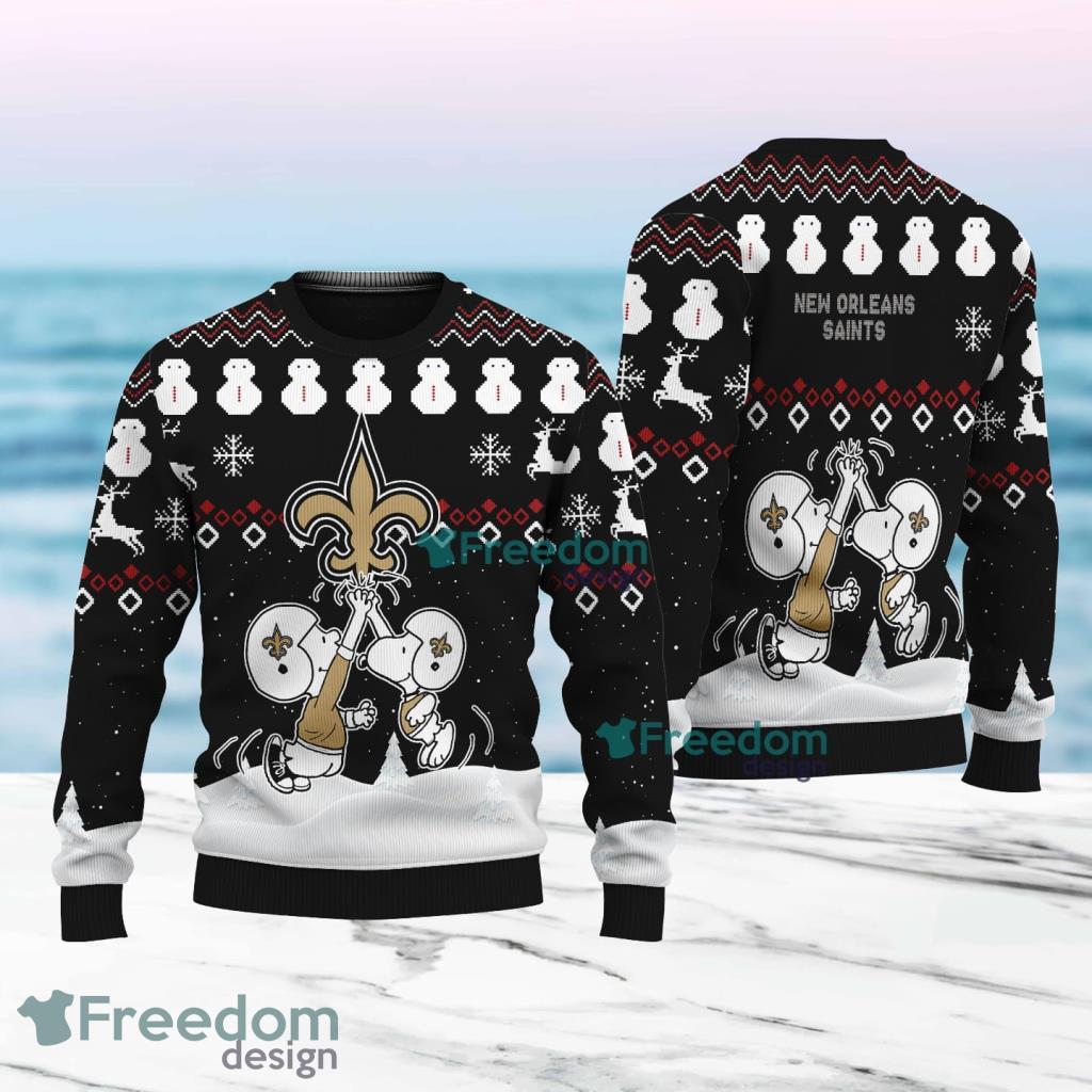 Snoopy And Friend New Orleans Saints Christmas Ugly Sweater 3D For Fans image Snoopy And Friend New Orleans Saints Christmas Ugly Sweater 3D For Fans Product Photo 1