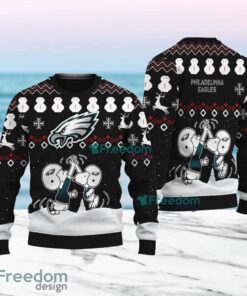 Snoopy And Friend Philadelphia Eagles Christmas Ugly Sweater 3D For Fans