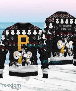 Snoopy And Friend Pittsburgh Pirates Christmas Ugly Sweater 3D For Fans