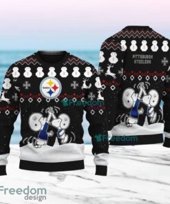 Snoopy And Friend Pittsburgh Steelers Christmas Ugly Sweater 3D For Fans
