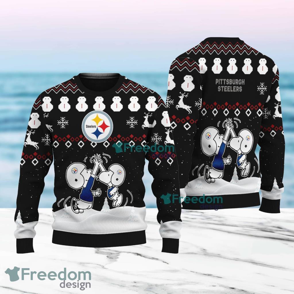Snoopy And Friend Pittsburgh Steelers Christmas Ugly Sweater 3D For Fans image Snoopy And Friend Pittsburgh Steelers Christmas Ugly Sweater 3D For Fans Product Photo 1