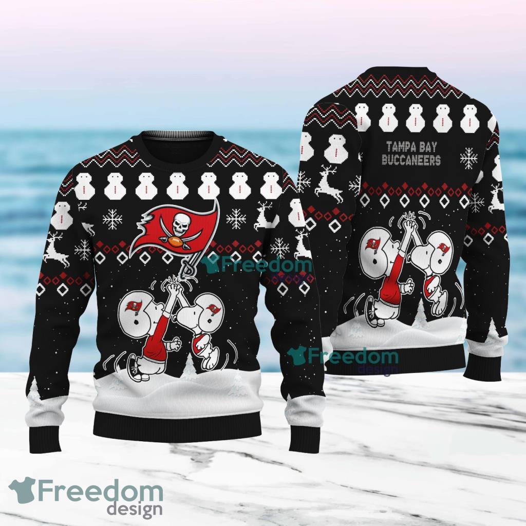 Snoopy And Friend Tampa Bay Buccaneers Christmas Ugly Sweater 3D For Fans image Snoopy And Friend Tampa Bay Buccaneers Christmas Ugly Sweater 3D For Fans Product Photo 1