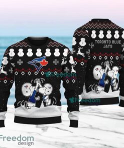 Snoopy And Friend Toronto Blue Jays Christmas Ugly Sweater 3D For Fans