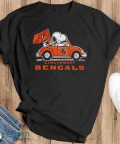 Snoopy And Woodstock Driving Car Cincinnati Bengals Nfl Playoffs Shirt