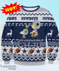 Snoopy Charlie Brown Dallas Cowboys Ugly Christmas Sweater Gift For Men And Women