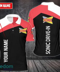 Sonic Drive-In Team Working Shirt Custom Name 3D Polo Shirt Golf Polo