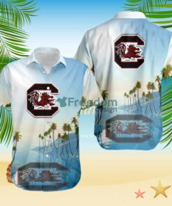 South Carolina Gamecocks NCAA Tropical Beach Blue Hawaiian Shirt