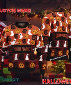 South Carolina Gamecocks Personalized Halloween Knitted Christmas Sweater Gift For Adult