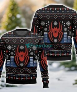 Spiderman,New York Aranea Christmas Ugly Sweater 3D Printed Sweater Christmas Gift Black Sweater