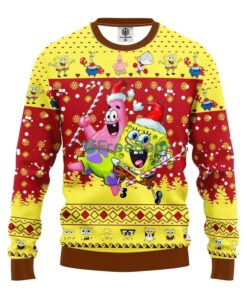 Squarepants Santa Spongebob And Patrick Star Ugly Christmas Sweater