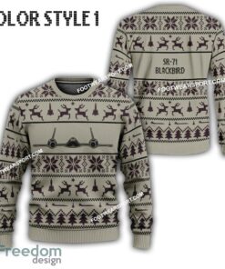 SR-71 Blackbird SR71 Aircraft US Air Force Knitted Christmas Sweater Gift For Vetetan