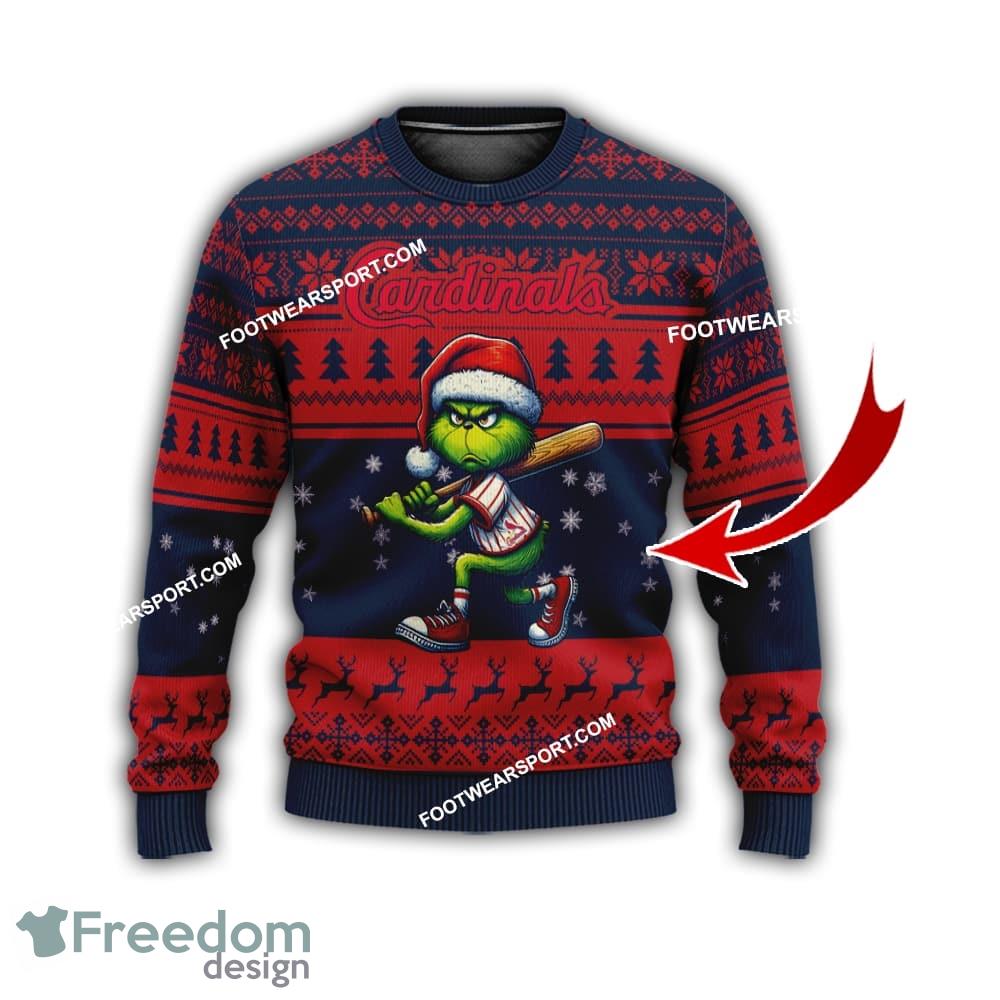 St. Louis Cardinals Multi Grinch Ugly Christmas 3D Sweater Gift For Men And Women image St. Louis Cardinals Multi Grinch Ugly Christmas 3D Sweater Gift For Men And Women - St. Louis CardinalsMulti Grinch Ugly Christmas Sweater Gift Adult Photo 1