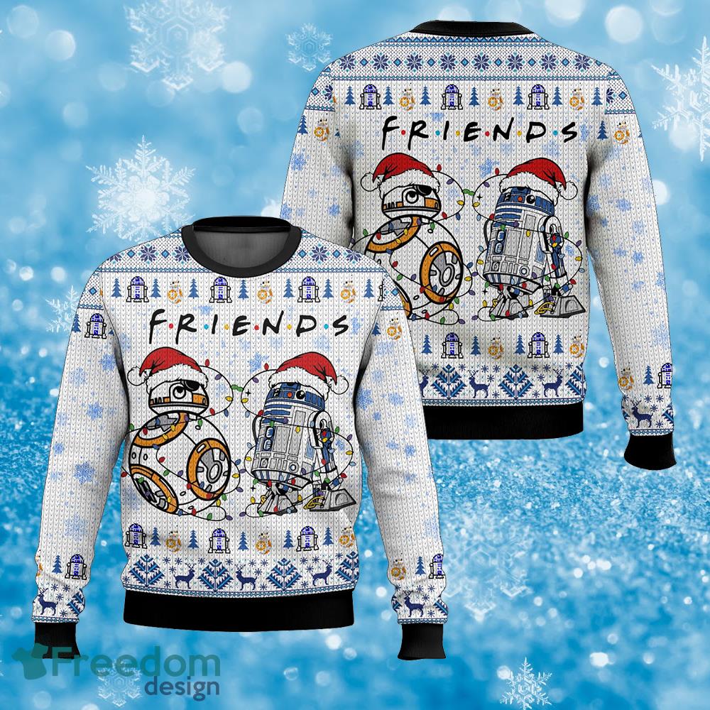 Star Wars R2 D2 & BB 8 Friends Ugly Sweater Ugly Xmas Sweater Gift Holidays image Star Wars R2-D2 & BB-8 Friends Ugly Sweater Ugly Xmas Sweater Gift Holidays - Star Wars R2-D2 & BB-8 Friends Ugly Sweater Ugly Xmas Sweater Gift Holidays