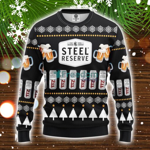 Steel Beer Ugly Christmas Sweater Amazing Gift Idea Christmas Party Gift Product Photo 1