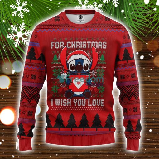 Stitch Heart Ugly Christmas Sweater Amazing Gift Idea Christmas Party Gift Product Photo 1