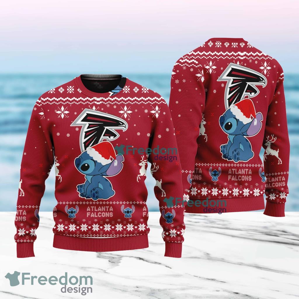 Stitch Merry Chistmas Atlanta Falcons NFL Knitt Ugly Sweater Christmas Gift For Fans image Stitch Merry Chistmas Atlanta Falcons NFL Knitt Ugly Sweater Christmas Gift For Fans Product Photo 1