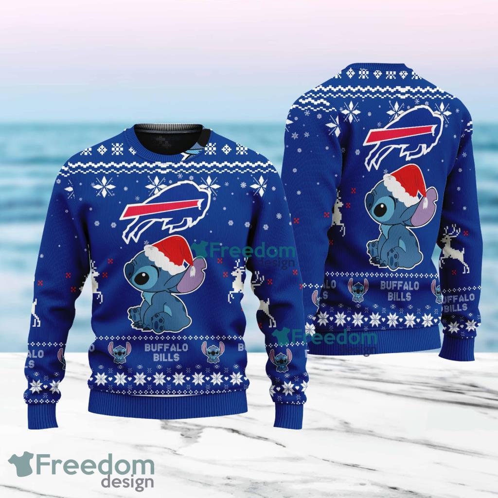 Stitch Merry Chistmas Buffalo Bills NFL Knitt Ugly Sweater Christmas Gift For Fans image Stitch Merry Chistmas Buffalo Bills NFL Knitt Ugly Sweater Christmas Gift For Fans Product Photo 1