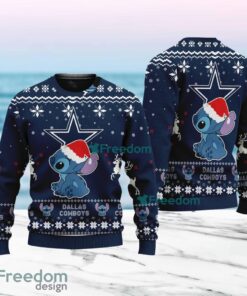 Stitch Merry Chistmas  Dallas Cowboys NFL Knitt Ugly Sweater Christmas Gift For Fans