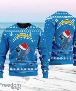 Stitch Merry Chistmas  Los Angeles Chargers NFL Knitt Ugly Sweater Christmas Gift For Fans