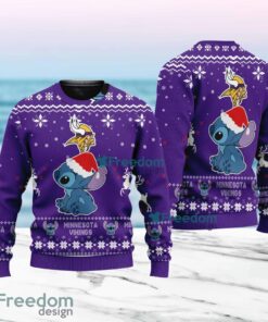 Stitch Merry Chistmas  Minnesota Vikings NFL Knitt Ugly Sweater Christmas Gift For Fans