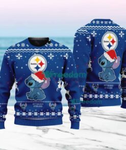 Stitch Merry Chistmas  Pittsburgh Steelers NFL Knitt Ugly Sweater Christmas Gift For Fans