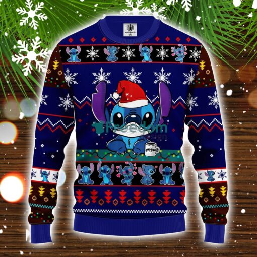 Stitch Ugly Christmas Sweater Blue 1 Amazing Gift Idea Christmas Party Gift Product Photo 1