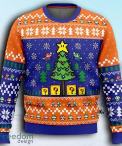 Super Bros Christmas Super Mario Bros. Ugly Christmas Sweaters 3D Super Hot