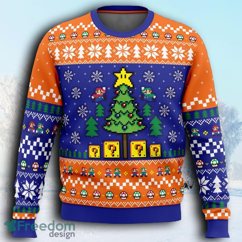 Super Bros Christmas Super Mario Bros. Ugly Christmas Sweaters 3D Super Hot image Super Bros Christmas Super Mario Bros. Ugly Christmas Sweaters 3D Super Hot Product Photo 1