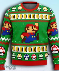 Super Mario Jump Ugly Christmas Sweaters 3D Super Hot