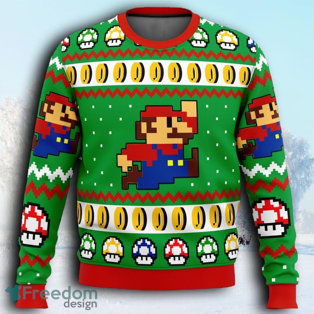 Super Mario Jump Ugly Christmas Sweaters 3D Super Hot image Super Mario Jump Ugly Christmas Sweaters 3D Super Hot Product Photo 1