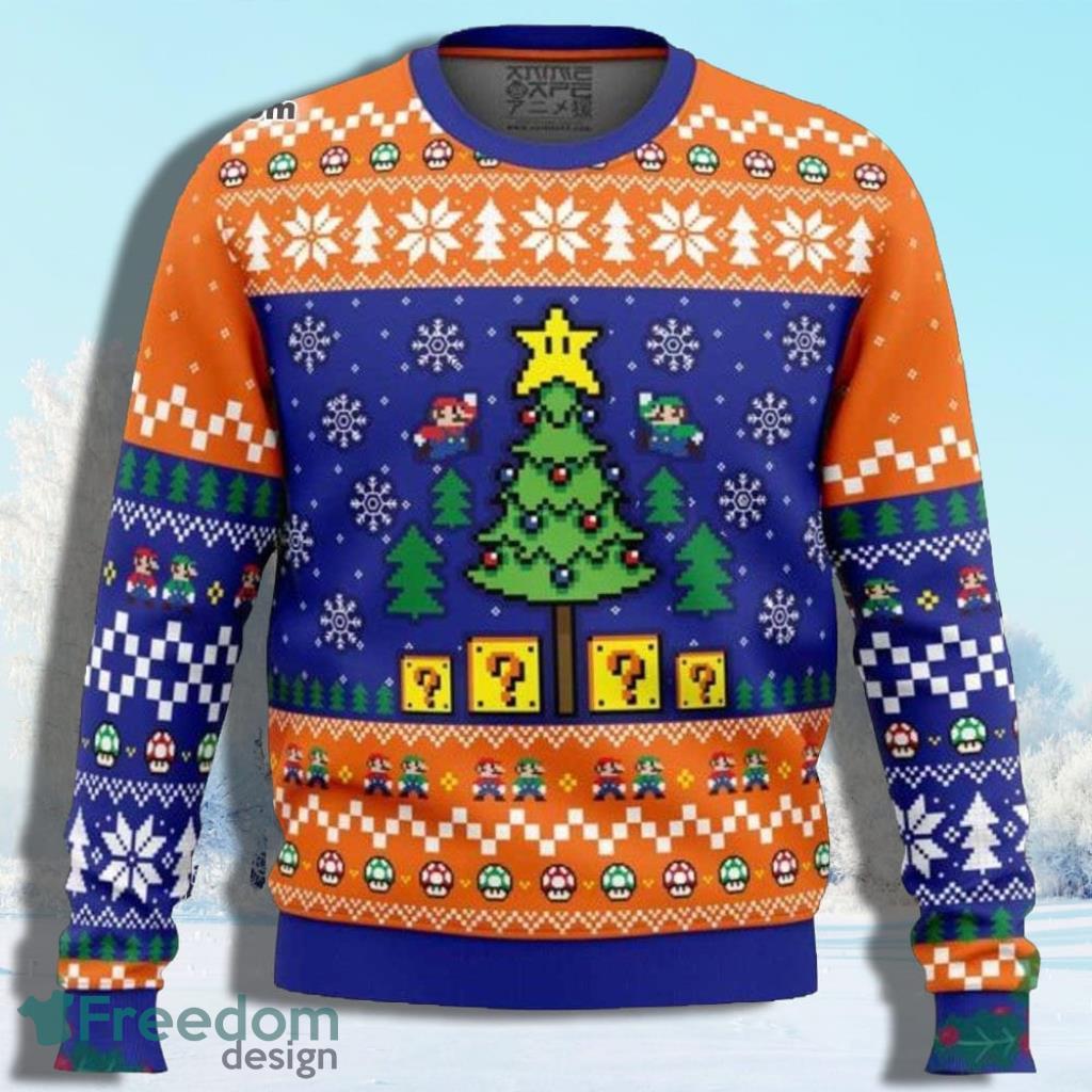 Super Mario Mario And Lugi Ugly Christmas Sweater Gift For Men And Women image Super Mario Mario And Lugi Ugly Christmas Sweater Gift For Men And Women Product Photo 1