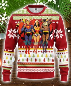 Superman Batman Wonder Woman Ugly Christmas Sweater Amazing Gift Idea Christmas Party Gift Product Photo 1