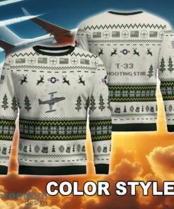 T-33 Shooting Star T33 New Pattern Aircraft Christmas Ugly Sweater Gift Holidays