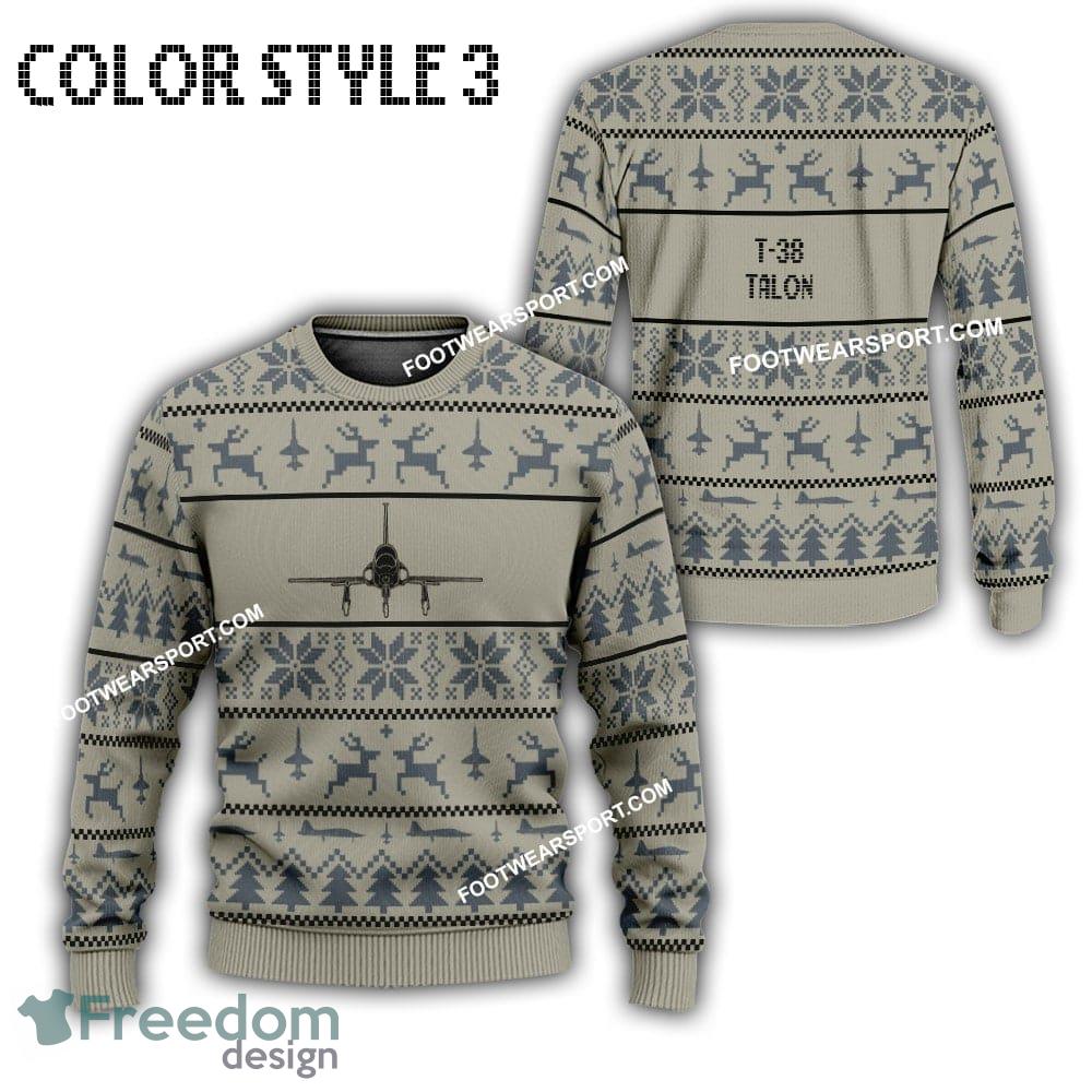 t-38-talon-t38-aircraft-us-air-force-knitted-christmas-sweater-gift-holidays-2.jpg T-38 Talon T38 Aircraft US Air Force Knitted Christmas Sweater Gift Holidays - T-38 Talon T38 Aircraft Best Front Ugly Christmas Sweater Photo 3
