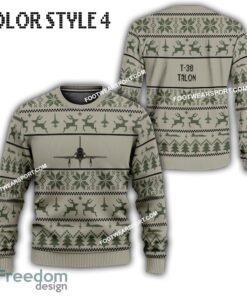 T 38 Talon T38 Aircraft US Air Force Knitted Christmas Sweater Gift Holidays image T-38 Talon T38 Aircraft US Air Force Knitted Christmas Sweater Gift Holidays - T-38 Talon T38 Aircraft Best Front Ugly Christmas Sweater Photo 4