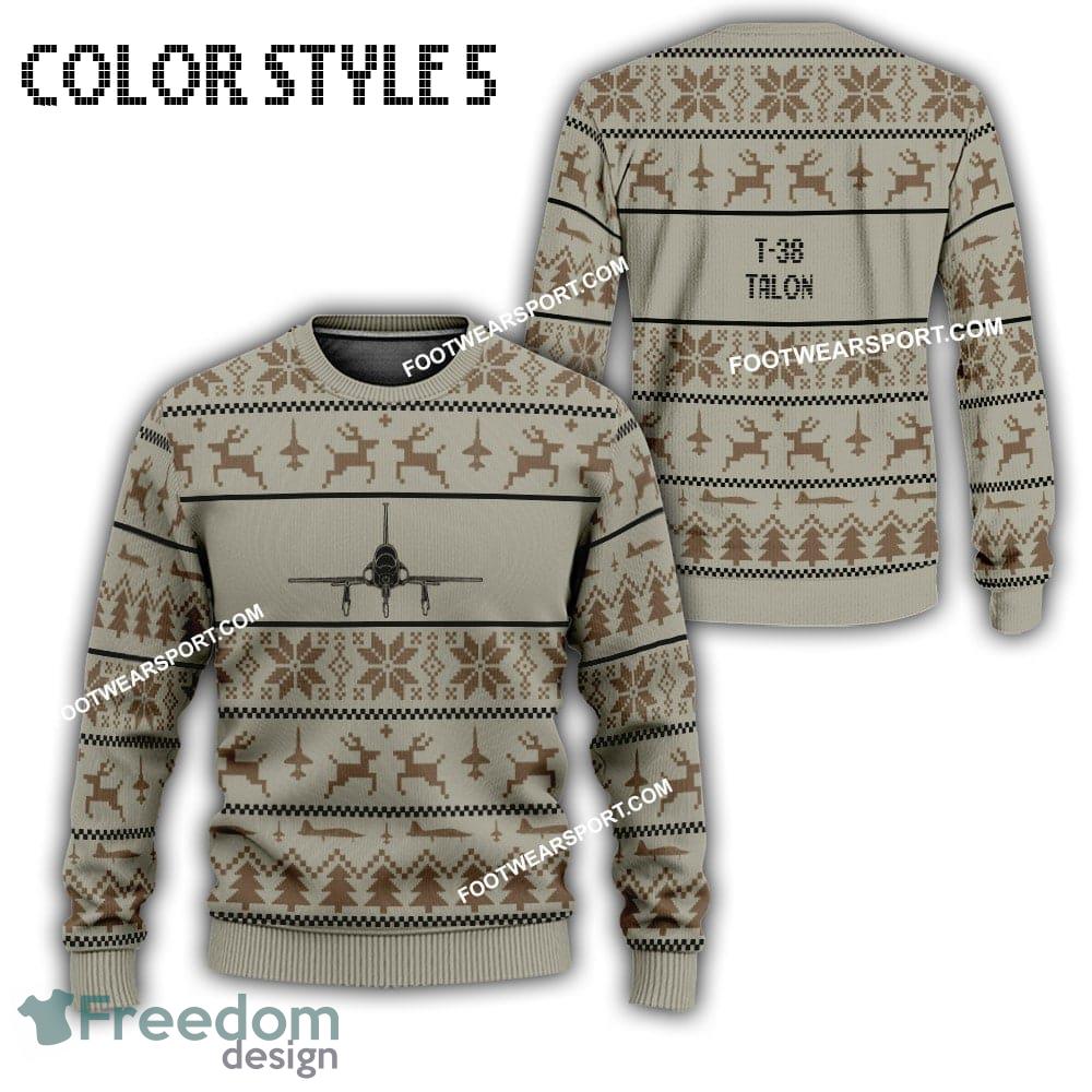 t-38-talon-t38-aircraft-us-air-force-knitted-christmas-sweater-gift-holidays-4.jpg T-38 Talon T38 Aircraft US Air Force Knitted Christmas Sweater Gift Holidays - T-38 Talon T38 Aircraft Best Front Ugly Christmas Sweater Photo 5