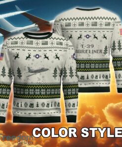 T-39 Sabreliner T39 New Pattern Christmas Aircraft Knitted Sweater AOP For Veteran